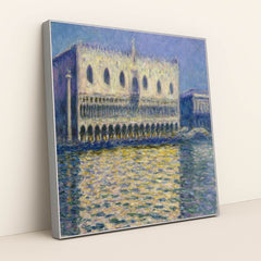 The Doges Palace (Le Palais ducal) by Claude Monet - Silver Frame Stretchiez
