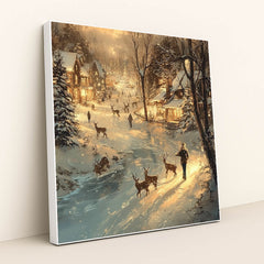 The Evening Watch of the Deer by Wall Gusto™ - White Frame Stretchiez