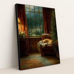 The Fireside Sentinel by James Green - Black Frame Stretchiez
