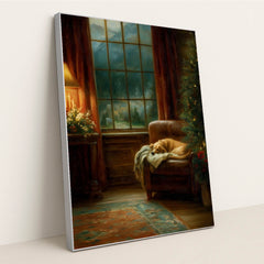 The Fireside Sentinel by James Green - Silver Frame Stretchiez