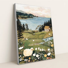 The Hillside Cottage by Anna Stone - Silver Frame Stretchiez