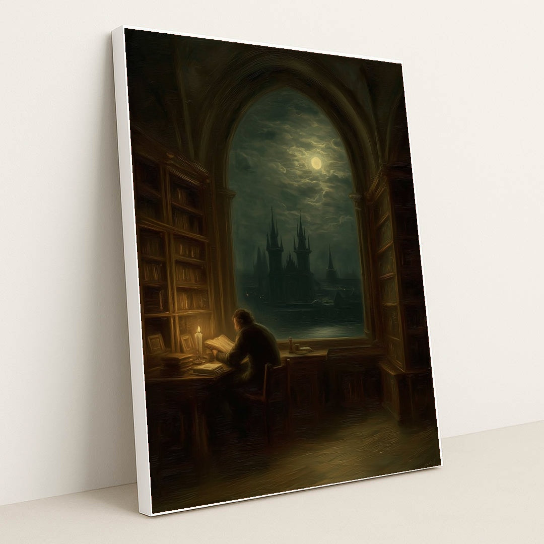 The Night Scholar by Seven Akins - White Frame Stretchiez