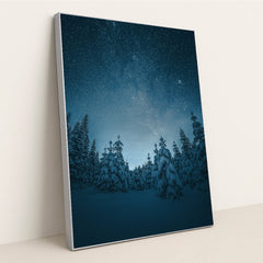 The Night the Trees Looked Up by Ales Krivec - Silver Frame Stretchiez