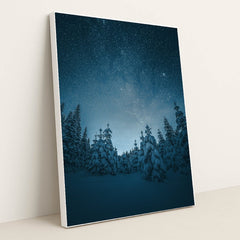 The Night the Trees Looked Up by Ales Krivec - White Frame Stretchiez