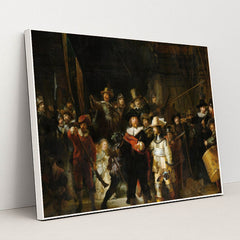 The Night Watch by Rembrandt van Rijn - White Frame Stretchiez