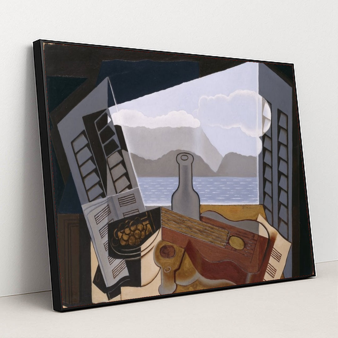 The Open Window (1921) by Juan Gris - Black Frame Stretchiez