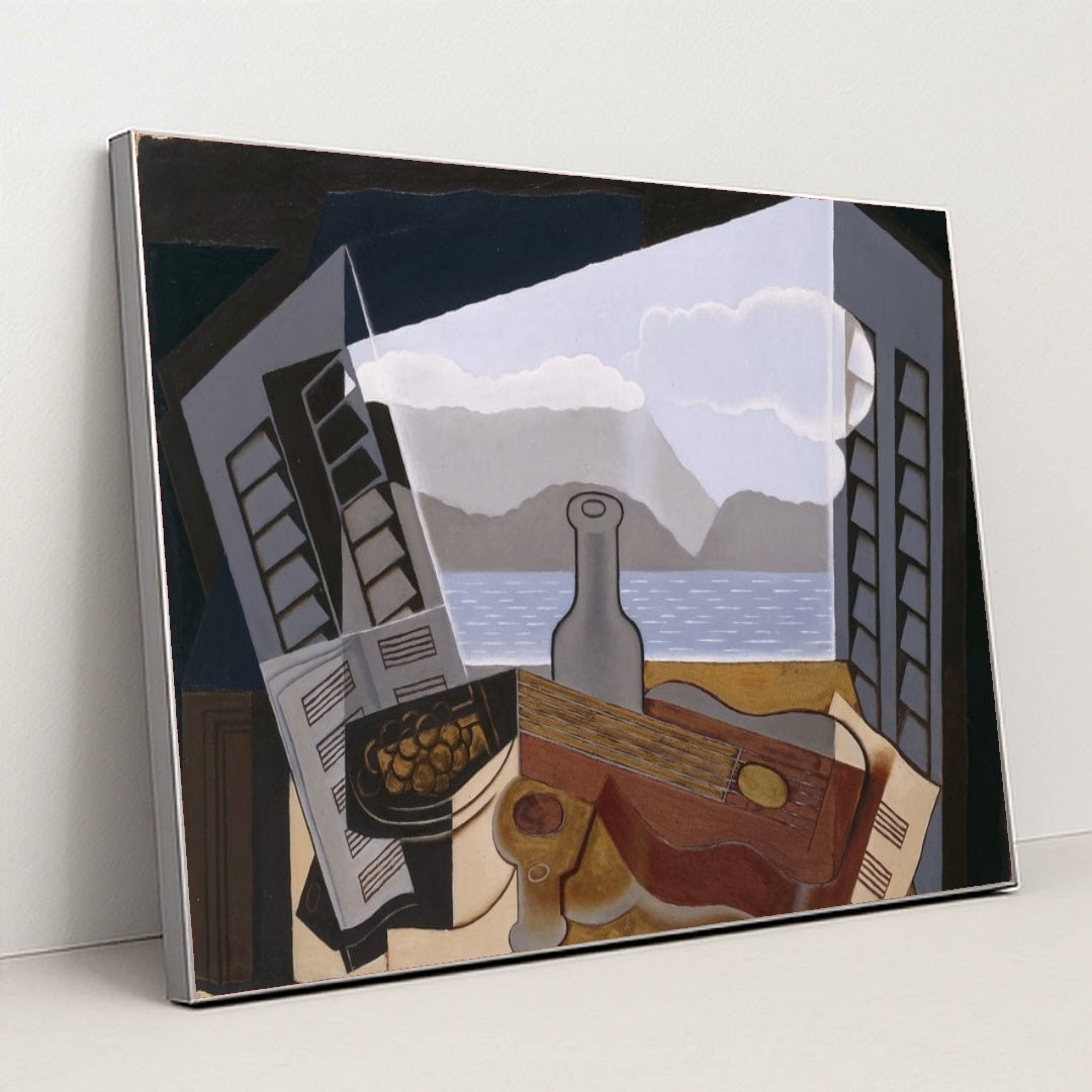 The Open Window (1921) by Juan Gris - Silver Frame Stretchiez