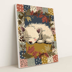 The Patchwork Puppy by Anna Stone - White Frame Stretchiez