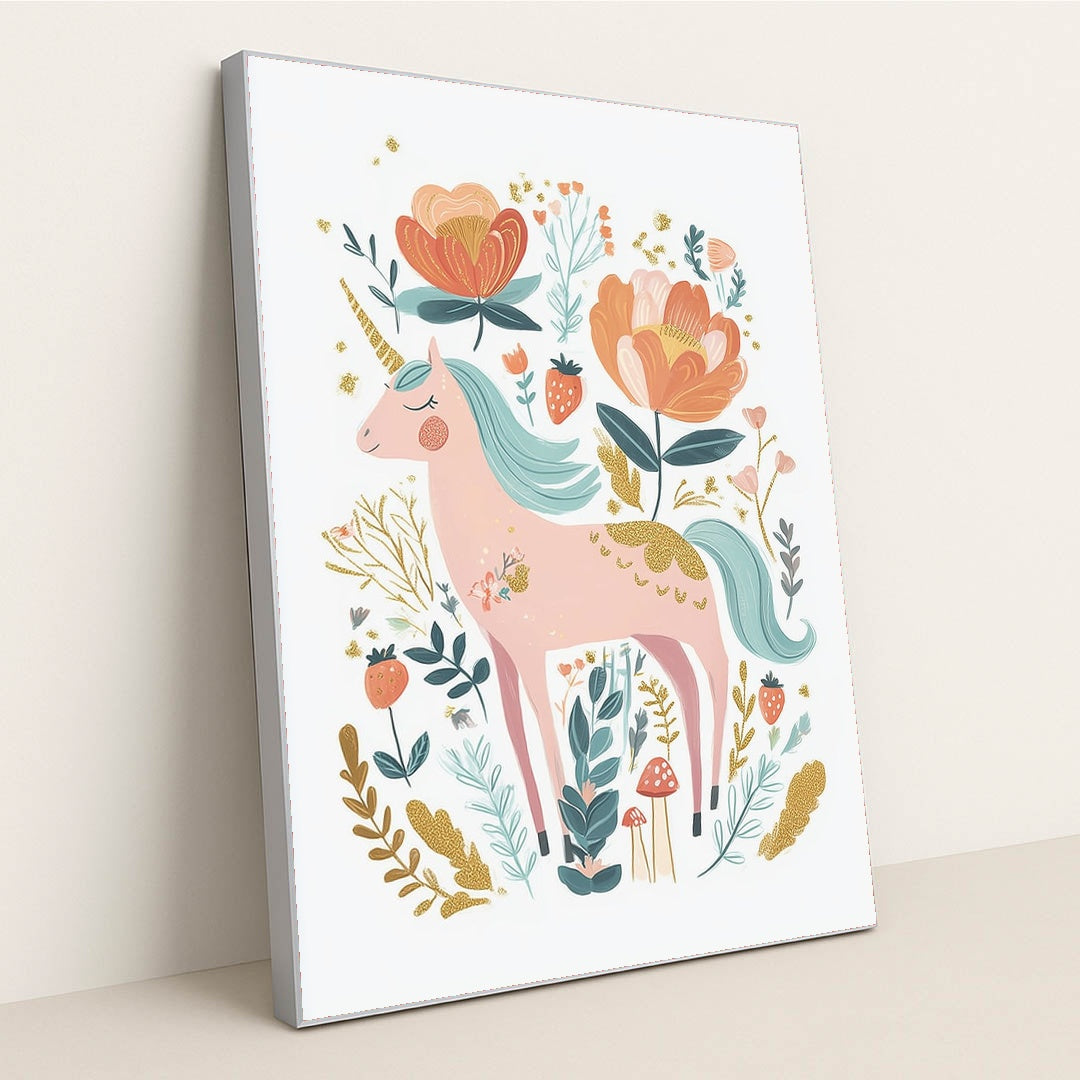 The Peach-Blossom Unicorn by Melissa King - Silver Frame Stretchiez