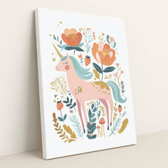 The Peach-Blossom Unicorn by Melissa King - White Frame Stretchiez