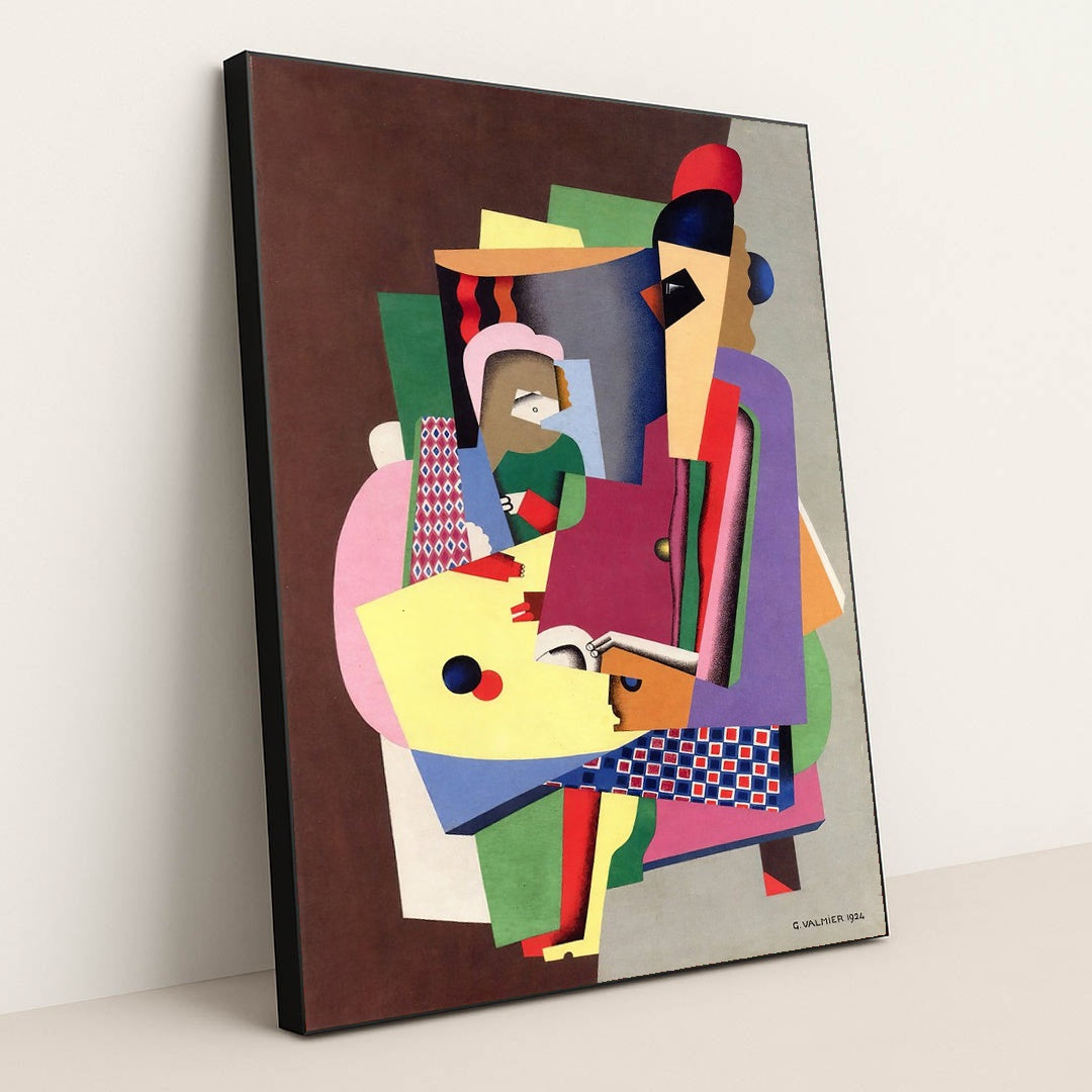 The piano lesson (1924) by Georges Valmier - Black Frame Stretchiez