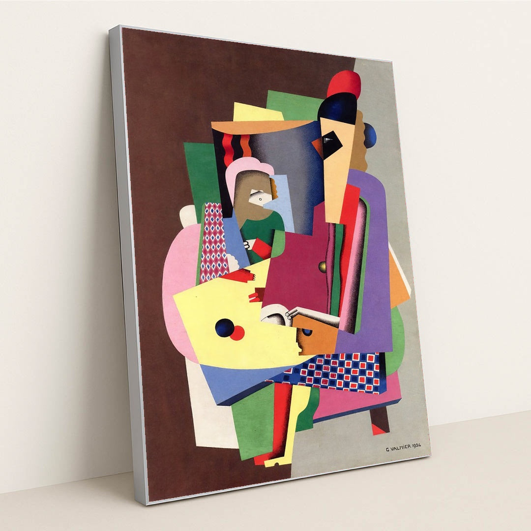The piano lesson (1924) by Georges Valmier - Silver Frame Stretchiez