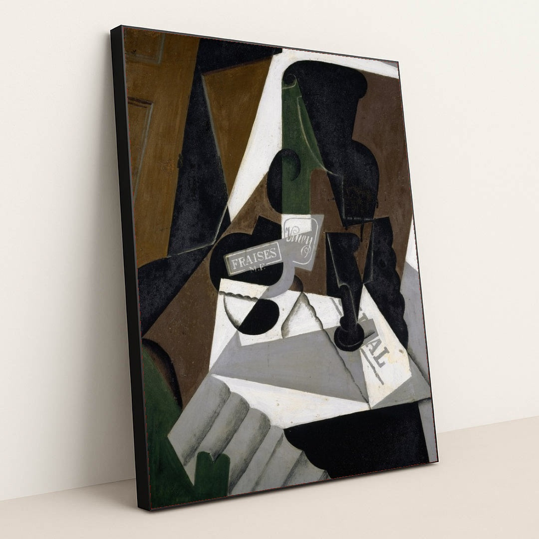 The Pot of Strawberry Jam (1917) by Juan Gris - Black Frame Stretchiez