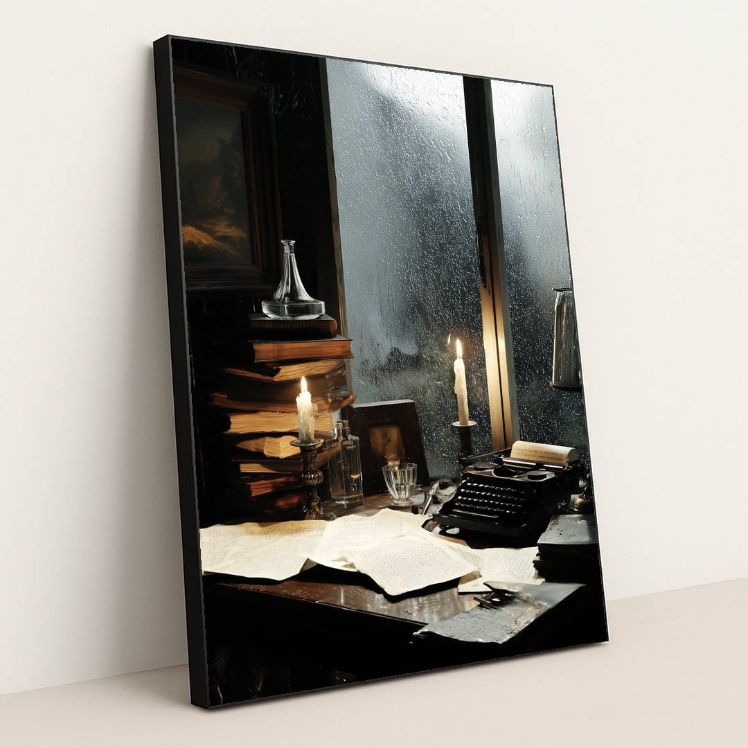 The Rain-Soaked Draft by Seven Akins - Black Frame Stretchiez