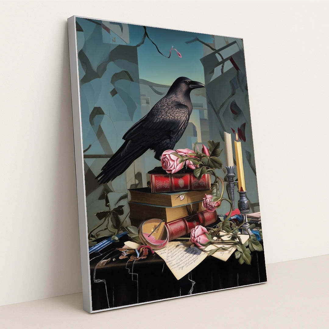 The Raven and the Rose by Seven Akins - Silver Frame Stretchiez