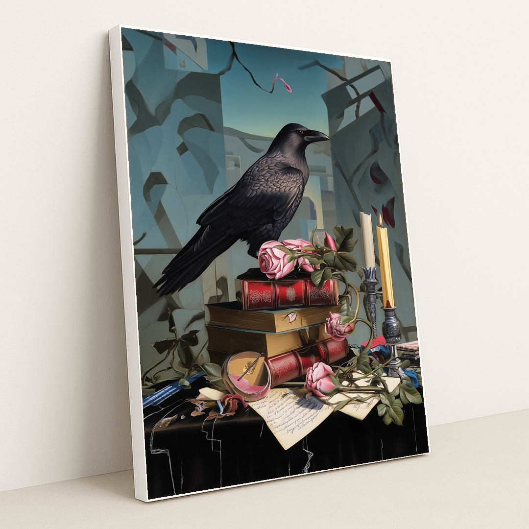 The Raven and the Rose by Seven Akins - White Frame Stretchiez