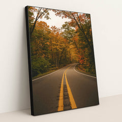 The Road to Autumn by Hans - Black Frame Stretchiez