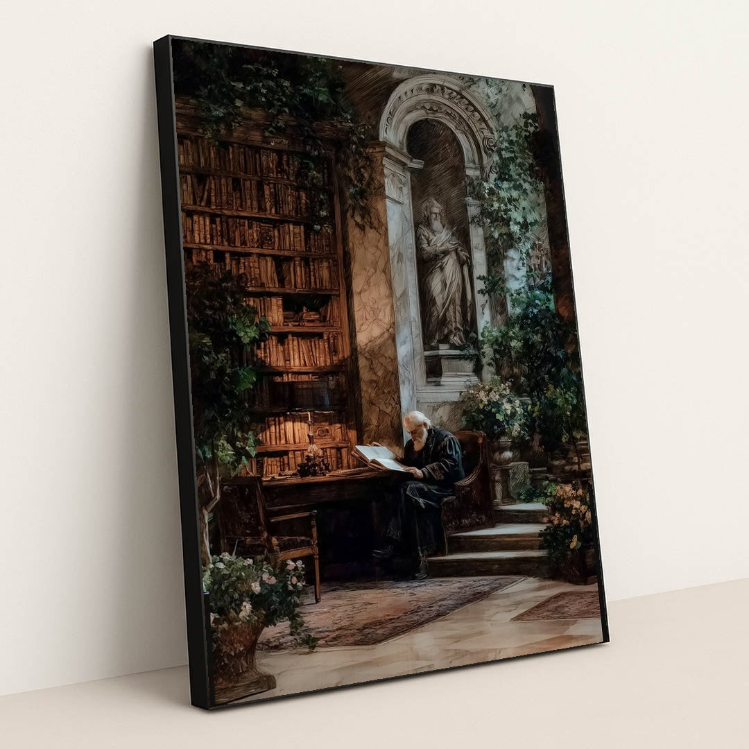 The Scholar's Vigil by Seven Akins - Black Frame Stretchiez