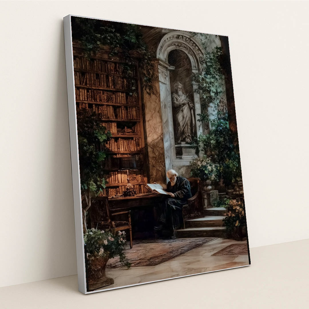 The Scholar's Vigil by Seven Akins - Silver Frame Stretchiez