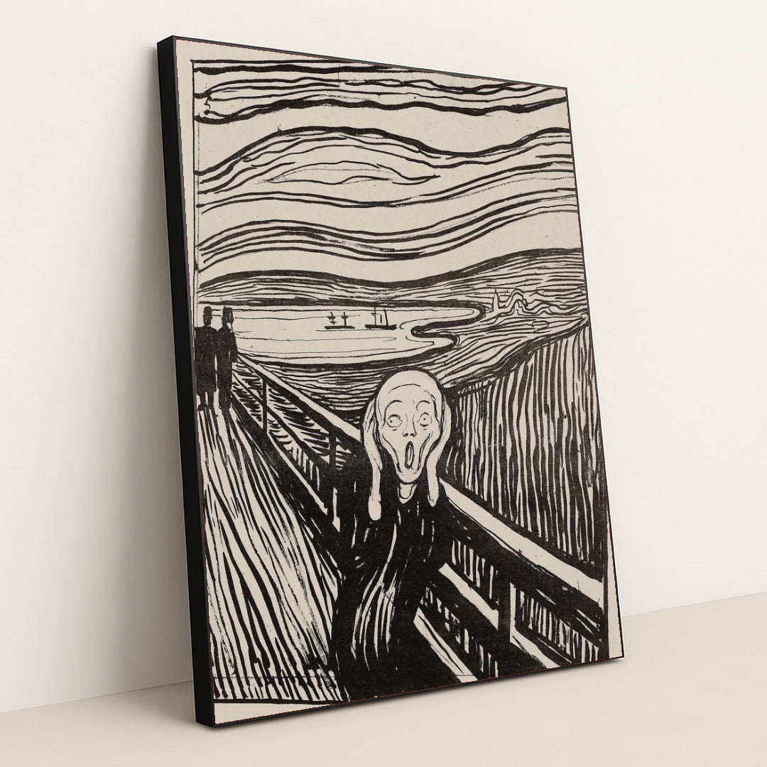 The Scream (1895) by Edvard Munch - Black Frame Stretchiez