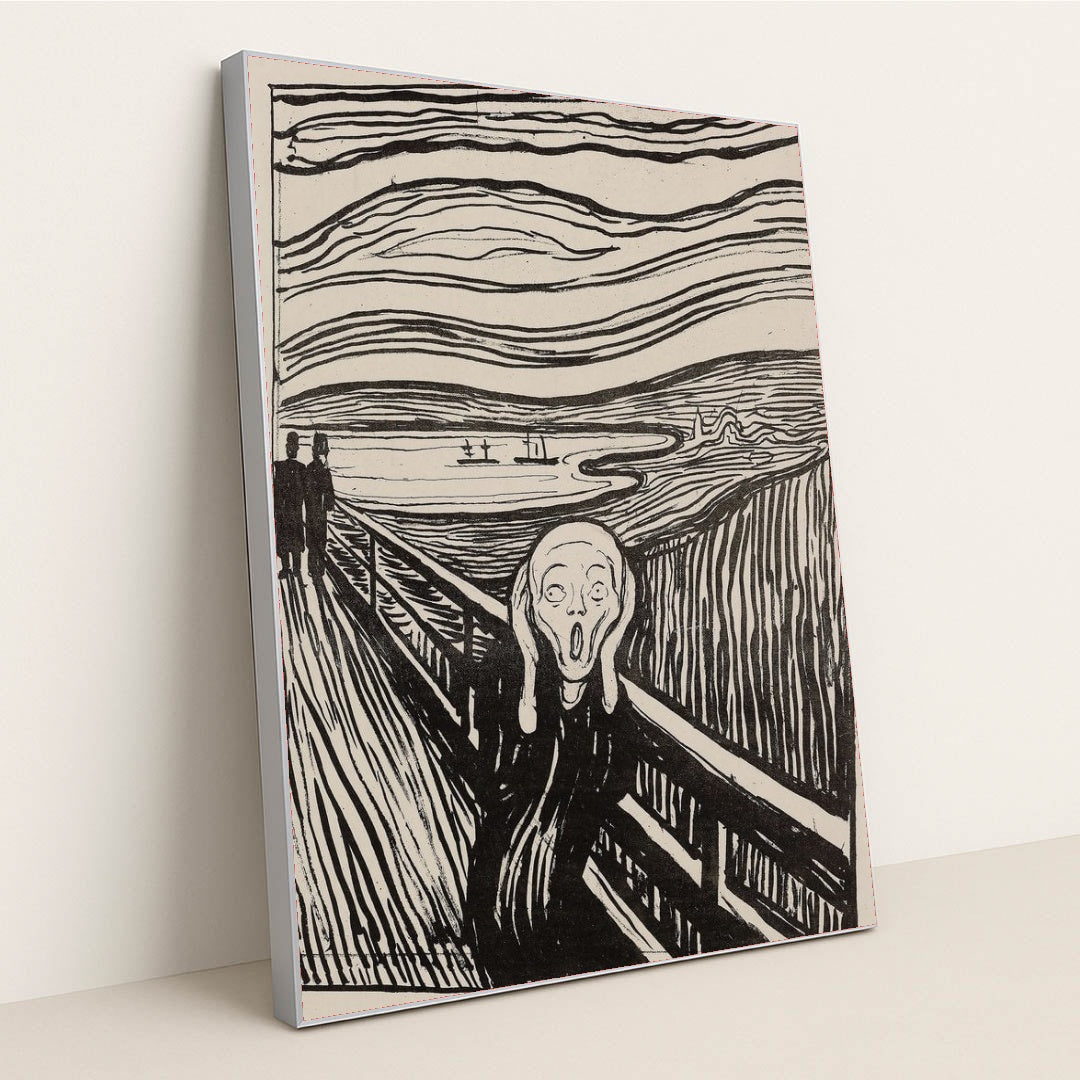 The Scream (1895) by Edvard Munch - Silver Frame Stretchiez