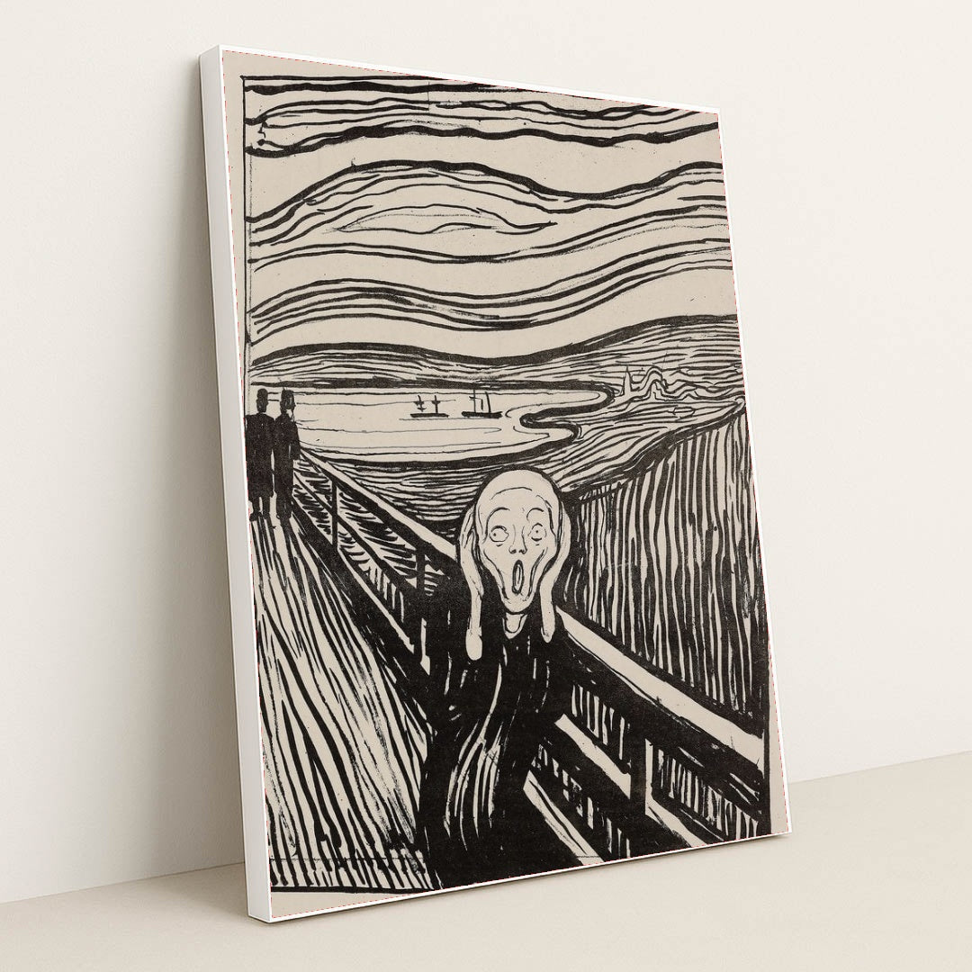 The Scream (1895) by Edvard Munch - White Frame Stretchiez