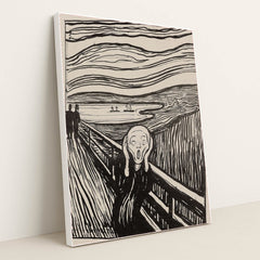 The Scream (1895) by Edvard Munch - White Frame Stretchiez