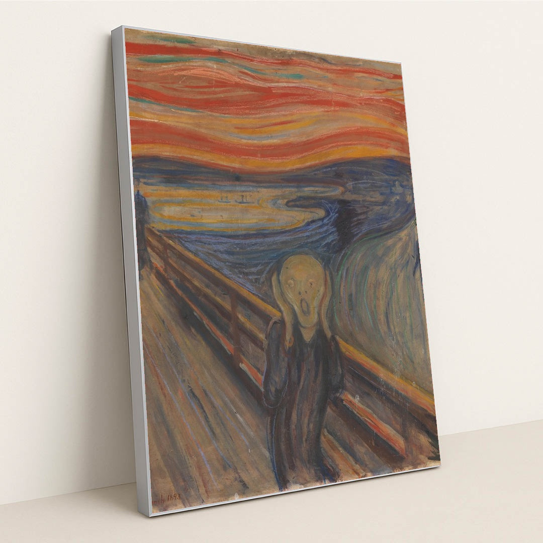 The Scream by Edvard Munch - Silver Frame Stretchiez