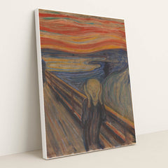 The Scream by Edvard Munch - White Frame Stretchiez