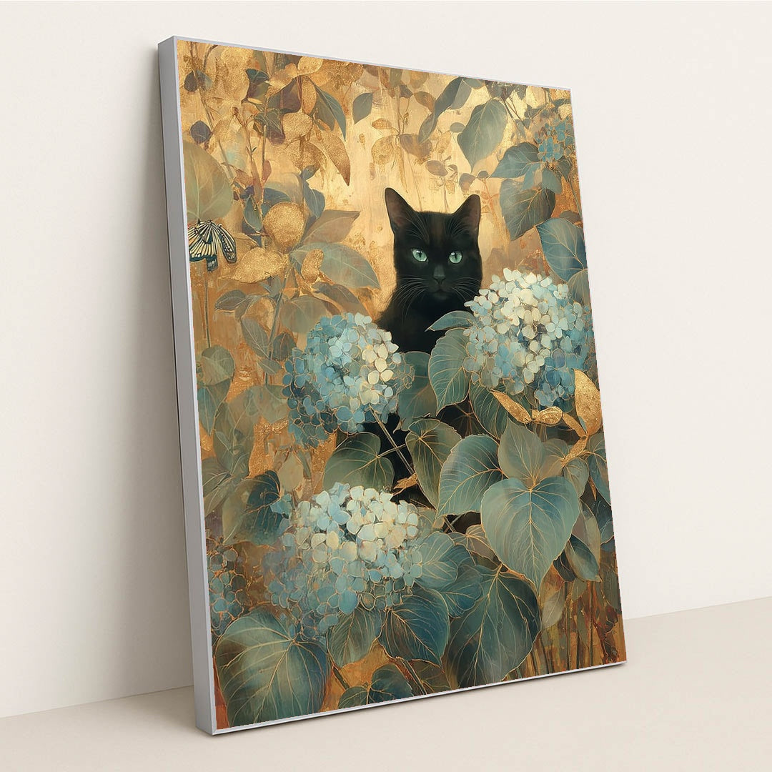 The Secret Garden Cat by Anna Stone - Silver Frame Stretchiez