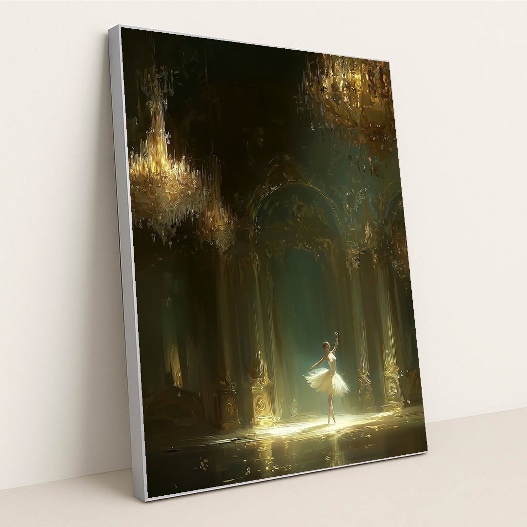 The Swan in Shadow by Seven Akins - Silver Frame Stretchiez