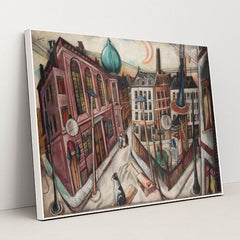 The Synagogue in Frankfurt am Main (1919) by Max Beckmann - White Frame Stretchiez