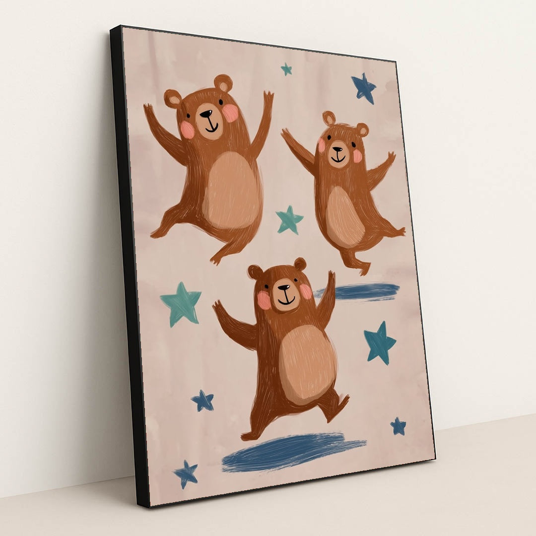 The Teddy Tumble Team by Melissa King - Black Frame Stretchiez