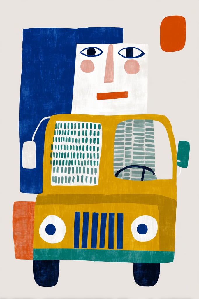 The Traveler in the Yellow Truck by Anna Stone