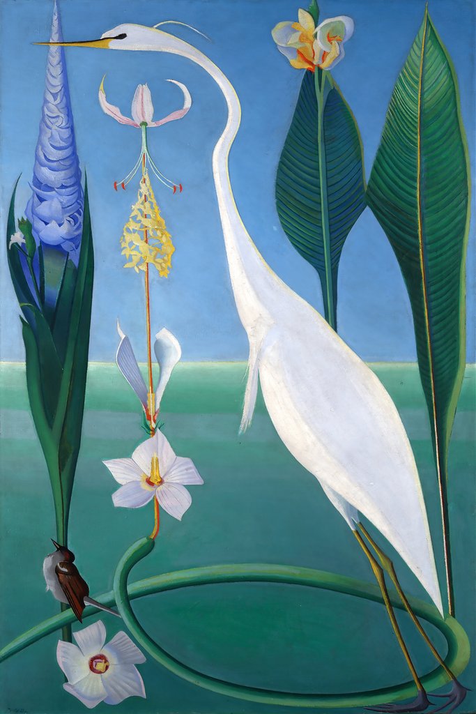 The white-frame Heron (1918–20) by Joseph Stella