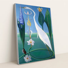 The white-frame Heron (1918–20) by Joseph Stella - Silver Frame Stretchiez