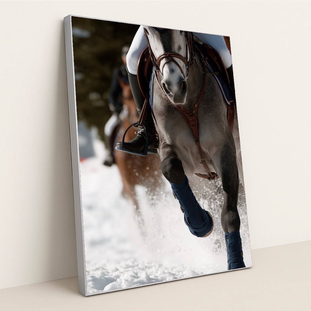 The Winter Gallop by Jessica A - Silver Frame Stretchiez