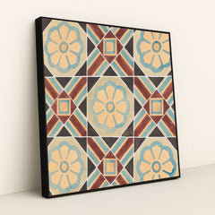 Tile Design (1880–99) by Frederick Krieg - Black Frame Stretchiez