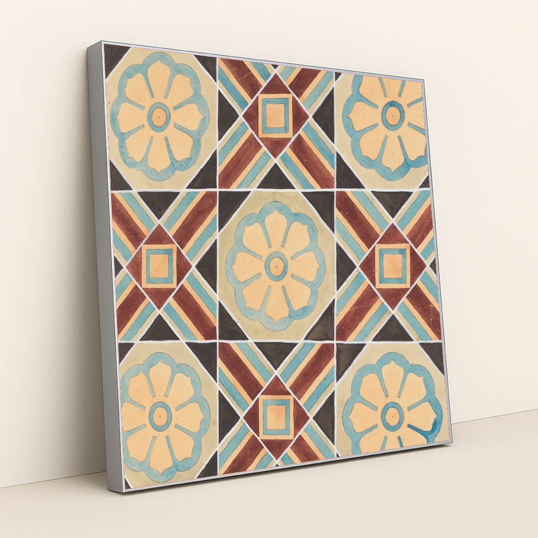 Tile Design (1880–99) by Frederick Krieg - Silver Frame Stretchiez