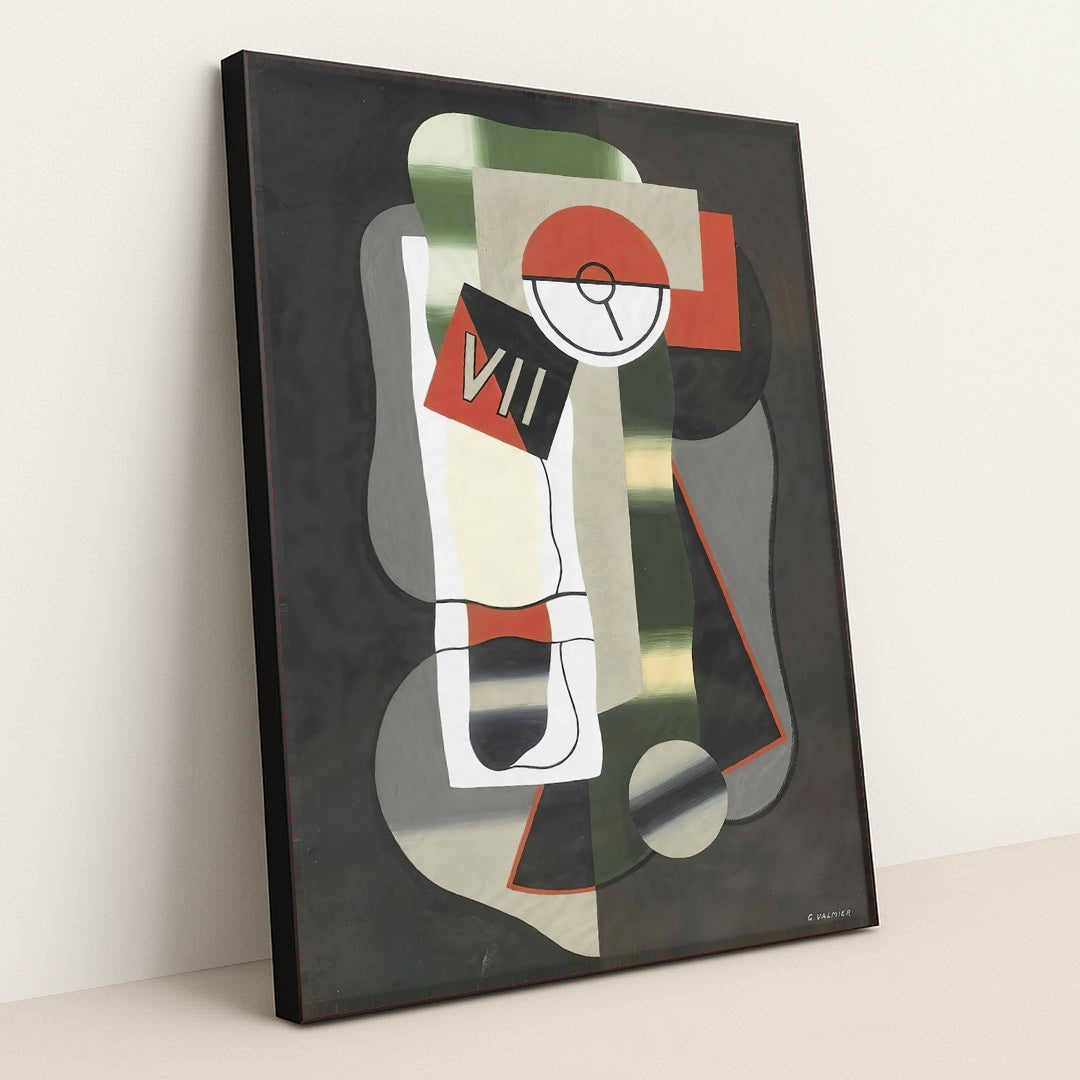 Time (1929) by Georges Valmie - Black Frame Stretchiez