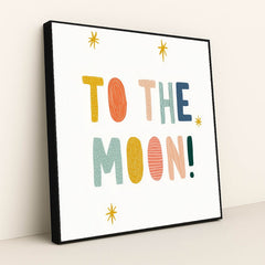 To the Moon by Melissa King - Black Frame Stretchiez