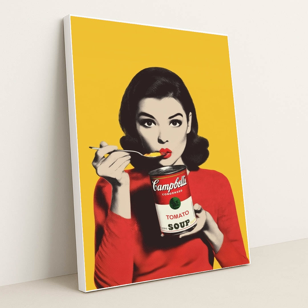 Tomato Soup & Red Lips by CB Designs - White Frame Stretchiez