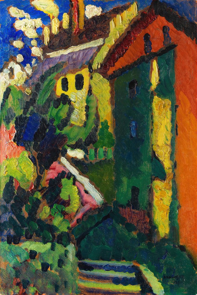Treppe zum Schloss (Murnau) (1909) by Wassily Kandinsky
