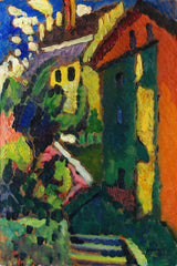 Treppe zum Schloss (Murnau) (1909) by Wassily Kandinsky