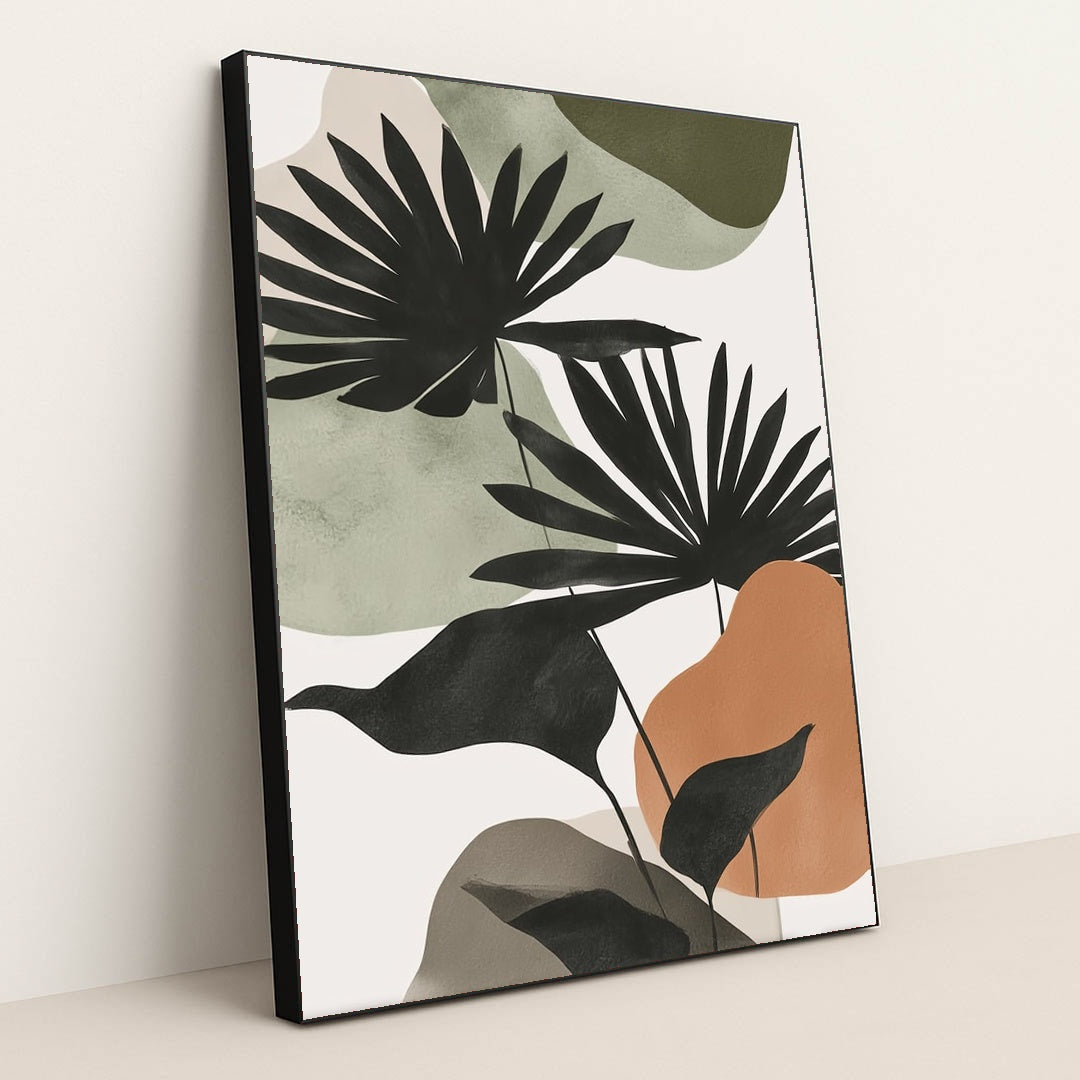 Tropical Silhouette by Bailey Adams - Black Frame Stretchiez