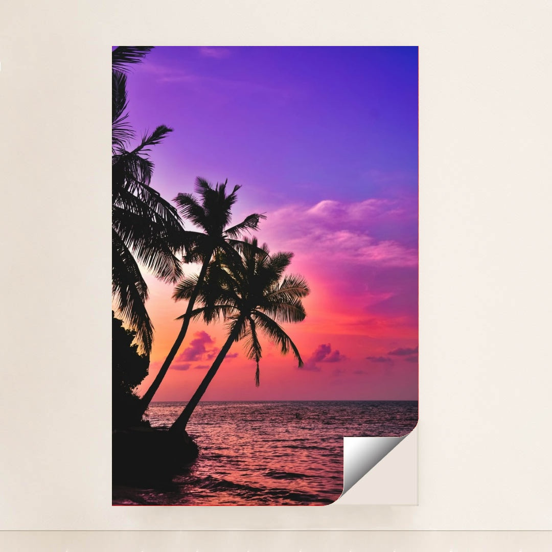 Tropical Sunset Palms by Saiph Muhammad - Peeliez