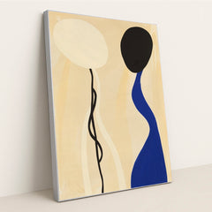 Two Figures in Passing by Wall Gusto™ - Silver Frame Stretchiez