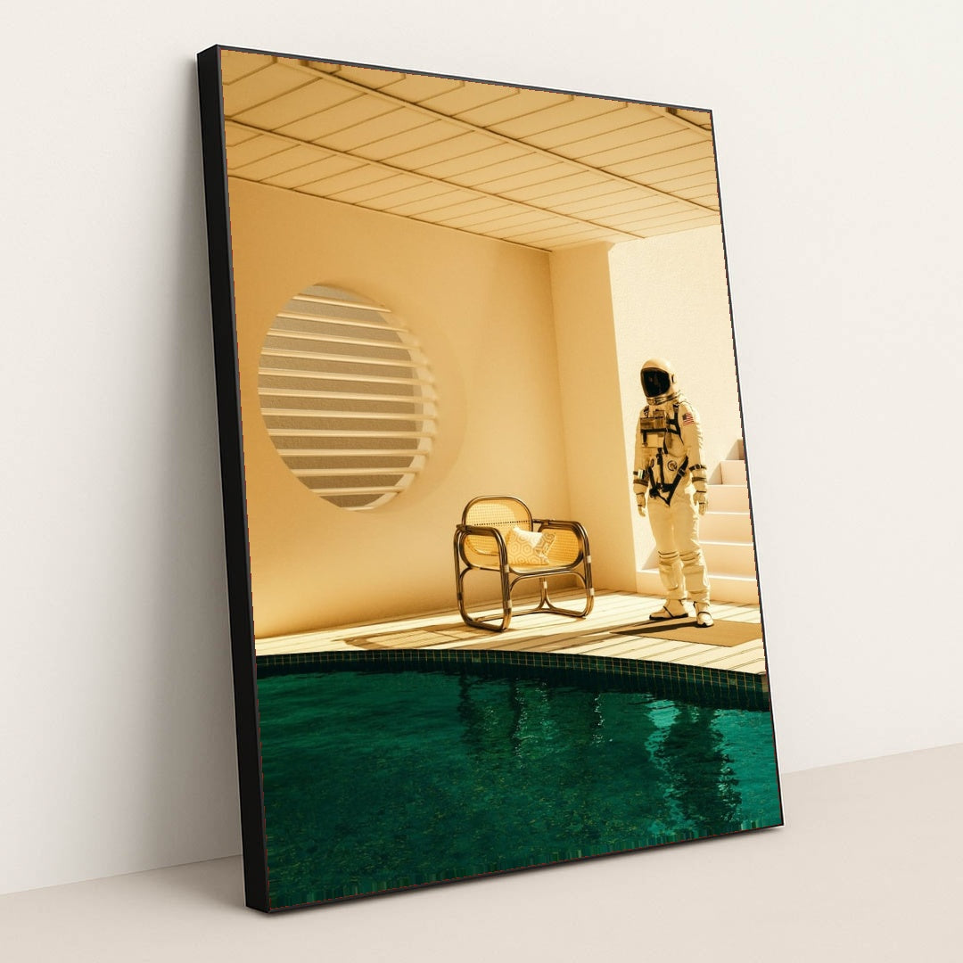 Vacation on Planet X by Cash Macanaya - Black Frame Stretchiez
