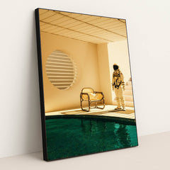 Vacation on Planet X by Cash Macanaya - Black Frame Stretchiez