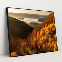 Valley in Gold by Ales Krivec - Black Frame Stretchiez